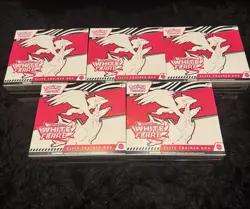 Pokemon TCG White Flare Elite Trainer Box ETB New Sealed Lot of 5 - Image 1