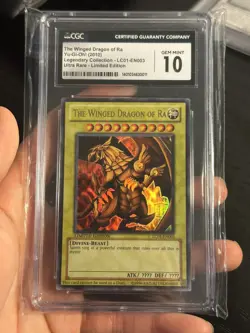 Yu-Gi-Oh! Egyptian God FULL SET 2010 LC01 EN00 CGC 10 Gem Mint Slifer Obelisk Ra - Image 2