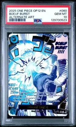 One Piece Legacy of the Master OP12 Boeuf Burst Event Alt Art 060 English PSA 10 - Image 1