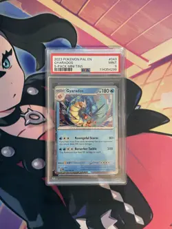 2023 Pokemon Gyarados PSA 9 Mint #043 Paldea Evolved 5-Pack Mini Tins Cosmic - Image 1