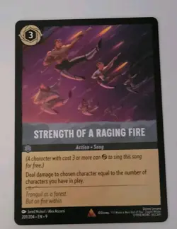 Disney Lorcana TCG - Fabled: Strength Of A Raging Fire (201/204) - Rare - NM - Image 1