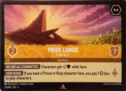 33/204 PRIDE LANDS PRIDE ROCK INTO THE INKLANDS RARE DISNEY LORCANA CARD - Image 1