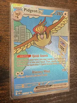 Pokemon TCG Pidgeot EX 225/197 Obsidian Flames Special Illustration Rare Card NM - Image 2