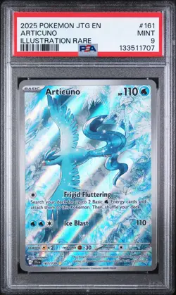 2025 POKEMON JTG EN-JOURNEY TOGETHER ARTICUNO#161 ILLUSTRATION RARE PSA 9 - Image 1
