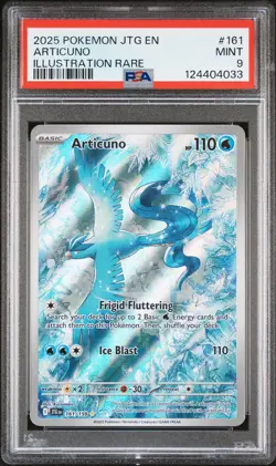 2025 POKEMON JTG EN-JOURNEY TOGETHER ILLUSTRATION RARE #161 ARTICUNO PSA 9 - Image 1