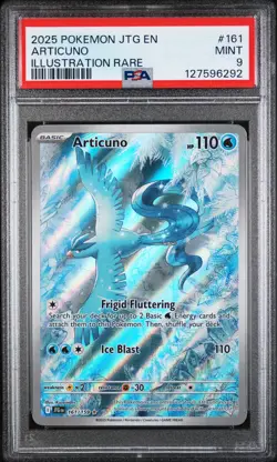 2025 POKEMON JTG EN-JOURNEY TOGETHER ILLUSTRATION RARE #161 ARTICUNO PSA 9 - Image 1
