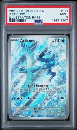2025 POKEMON JTG EN-JOURNEY TOGETHER ILLUSTRATION RARE #161 ARTICUNO PSA 9 - Image 1
