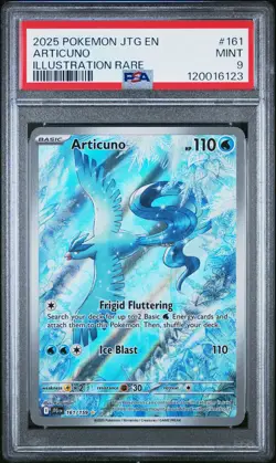 2025 POKEMON JTG EN-JOURNEY TOGETHER ILLUSTRATION RARE #161 ARTICUNO PSA 9 - Image 1