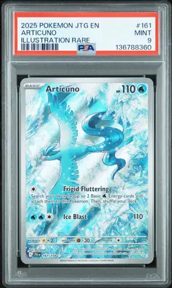 2025 POKEMON JTG EN-JOURNEY TOGETHER ILLUSTRATION RARE #161 ARTICUNO PSA 9 - Image 1