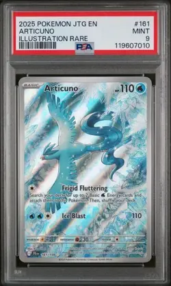2025 POKEMON JTG EN-JOURNEY TOGETHER #161 ARTICUNO ILLUSTRATION RARE - PSA 9 - Image 1