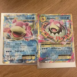 ULTRA RARE Slowbro EX + Mega M Pokemon XY Evolutions 27/108 Holo Foil Set - LP - Image 1