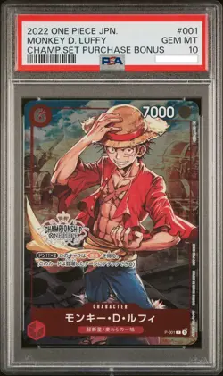 Monkey D. Luffy One Piece 2022 Championship Set Promo Japanese #001 PSA 10 - Image 1