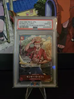 Monkey D. Luffy One Piece 2022 Championship Set Promo Japanese #001 PSA 10 - Image 1