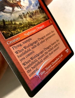 MTG Worldgorger Dragon *RETRO FRAME FOIL* Dominaria Remastered 334 NM - Image 2