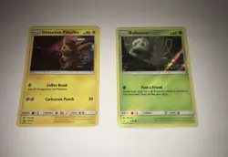 Detective Pikachu Movie Promo Holo SM190 & Bulbasaur 1/18 Pokemon Card EXCLUSIVE - Image 1