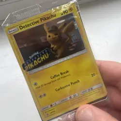 Pokemon Promo Card Detective Pikachu Holo SM190 Sealed Condition - Image 3