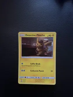 Detective Pikachu Movie Promo Holo SM190 Pokemon Card EXCLUSIVE NM - Image 1