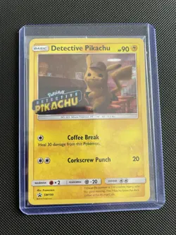 Detective Pikachu SM190 Promo Trading Card Sealed Pokemon TCG - Image 1