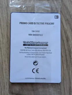 Pokemon TCG Detective Pikachu SM190 Promo Trading Card (Sealed) - Image 2