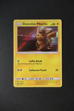 Pokemon TCG Detective Pikachu SM190 Holo Black Star Promo Card 2019 - Image 1