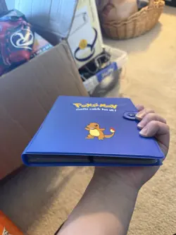 Vintage 1999 Pokemon Charmander Blue 4 Pocket 28 Page Trading Card Binder Rare - Image 5