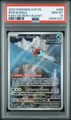 IRON BUNDLE #066 PSA 10 2023 Scarlet & Violet Promo Holo English Pokemon Card - Image 1