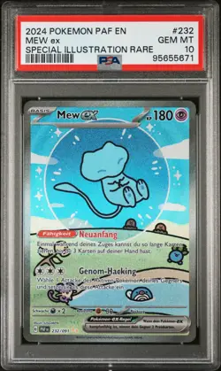 2024 POKEMON PAF EN-PALDEAN FATES SPECIAL ILLUSTRATION RARE #232 MEW EX PSA 10 - Image 1