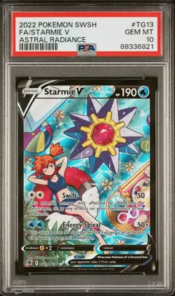 Pokemon Starmie V 2022 SWSH Astral Radiance #TG13 Full Art PSA 10 - Image 1