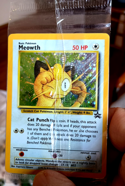 Pokemon TCG Meowth Holo Wotc Black Star Promo #10 Gameboy Factory Sealed - Image 1
