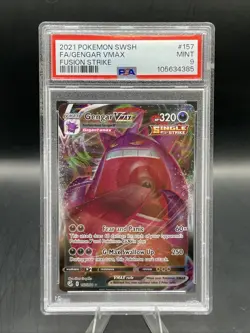 Pokemon TCG Gengar VMAX 157/264 Swsh08: Fusion Strike Holo PSA 9 - Image 1