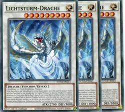 yugioh 3x Lichtsturm-Drache SUDA-DE043 Common 1Auflage Deutsch - Image 1