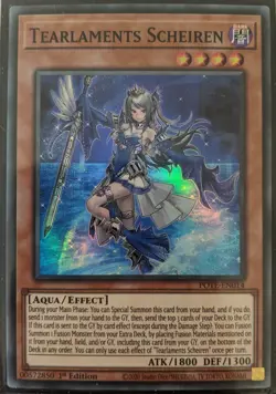 YuGiOh Tearlaments Scheiren Super Rare 1st Edition POTE-EN014 NM - Image 1
