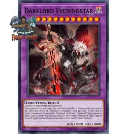 Yugioh! 1x Darklord Eveningstar BPRO-EN036 Secret Rare 1st Ed NM - Image 1