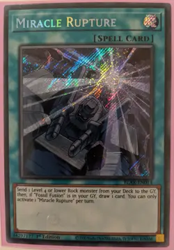 YuGiOh Miracle Rupture Secret Rare 1st Edition BLAR-EN014 - Image 1
