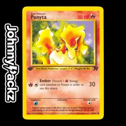 Pokemon TCG - Ponyta 64/82 - 1st Edition- Team Rocket 2000 Card (NM) - Image 1