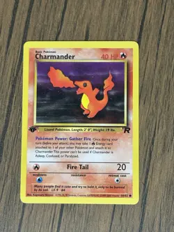 Charmander 50/82 1st Edition Team Rocket NonHolo 1999 Wizard Pokemon Card TCG NM - Image 1