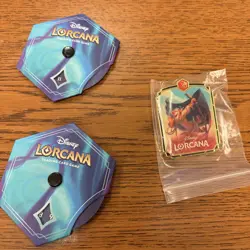 Disney Lorcana Azurite Sea League Tigger Pin, 2 Lore counters - Image 1