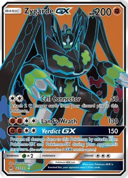Zygarde GX - 123/131 - Pokemon Forbidden Light Sun Moon Full Art Rare Card NM - Image 1