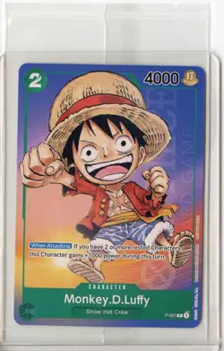 Monkey D. Luffy Anime Expo 2023 Promo P-037 Sealed Non Foil One Piece Card Game - Image 1