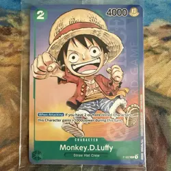 One Piece Card Game - Monkey D. Luffy 2023 Promo P-037 Sealed Non Foil - Image 2
