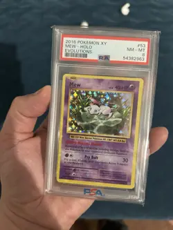 2016 Pokemon XY Evolutions Holo Mew 53/108 #53 PSA 8 Nmint- Mint - Image 1