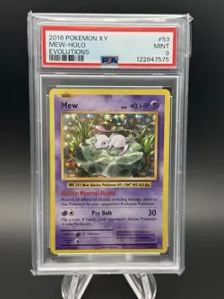 2016 Pokemon TCG XY Evolutions 53/108 Mew Holo | PSA 9 - Image 1