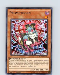 Yu-Gi-Oh TCG Prompthorn FLOD-EN002 1st Edition Regular Common Card NM - Image 1