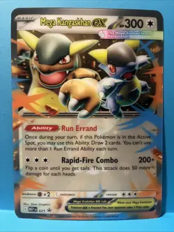 JUMBO Mega Kangaskhan ex Oversized Lenticular MEP025 Promo Card Pokemon NM - Image 1