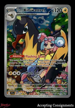 2025 Pokemon TCG Scarlet & Violet Journey Together #163 Iono's Kilowattrel IR FA - Image 1