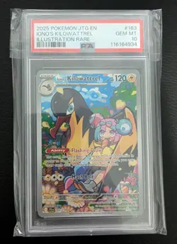 Pokemon - Scarlet & Violet - Journey Together - Iono's Kilowattrel #163 - PSA 10 - Image 1