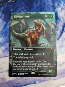 Carnage Tyrant (Borderless) - The Lost Caverns of Ixalan Special Guests​ - ​Near - Image 1