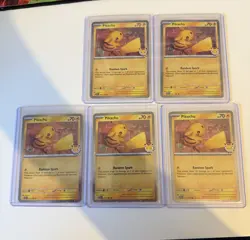 Pikachu Pokemon Day 2026 Promo Card 051/162 x6 - Image 1