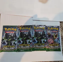 LOT OF FOUR (4) Pokemon XY-Fates Collide Booster Packs. Factory Sealed! - Image 1