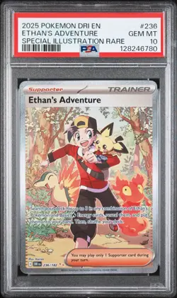 2025 Pokemon Dri En Ethan's Adventure Special Illustration Rare #236 PSA 10 Gem - Image 1